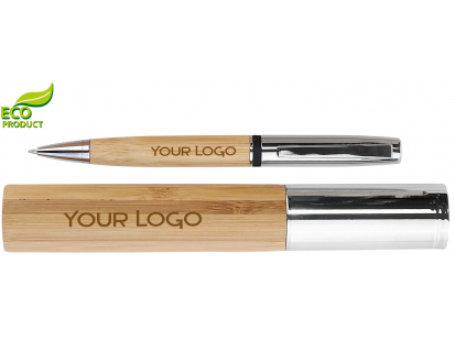 Gravírozott Bambusz golyóstoll díszdobozzal - Volano